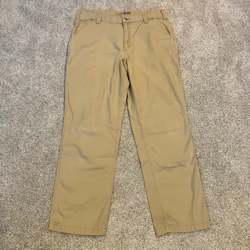 Carhartt Rugged Flex Relaxed Fit Canvas Work Pants Tan 38x34 BN2291-M Streetwear